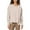 Beige, variant on Women's Ribbed Knit Sweatshirt, Textured Crew Neck Pullover Top, Medium Weight Casual Long Sleeve Shirt for Everyday Comfort, Autumn and Spring Wear Beige L