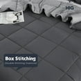 thumbnail image 2 of HIG Light Weight Down Alternative Comforter Set, King, Gray, Reversible, 2 of 9