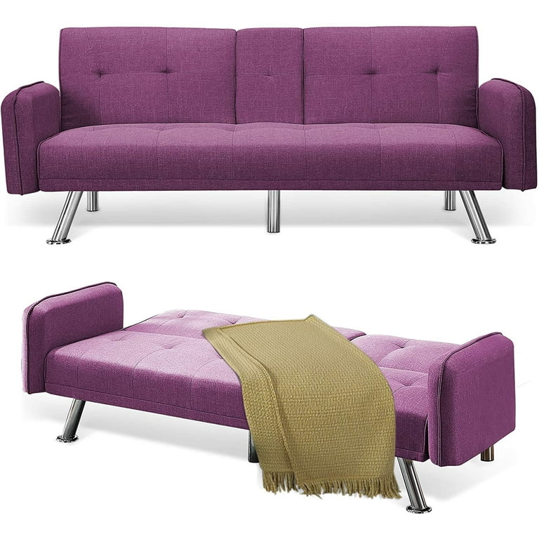 Arezzo Purple Sleeper Sofa Baci Living Room