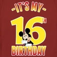 thumbnail image 2 of Women's Mickey & Friends It's My 16th Birthday Graphic Tee Red Medium, 2 of 4