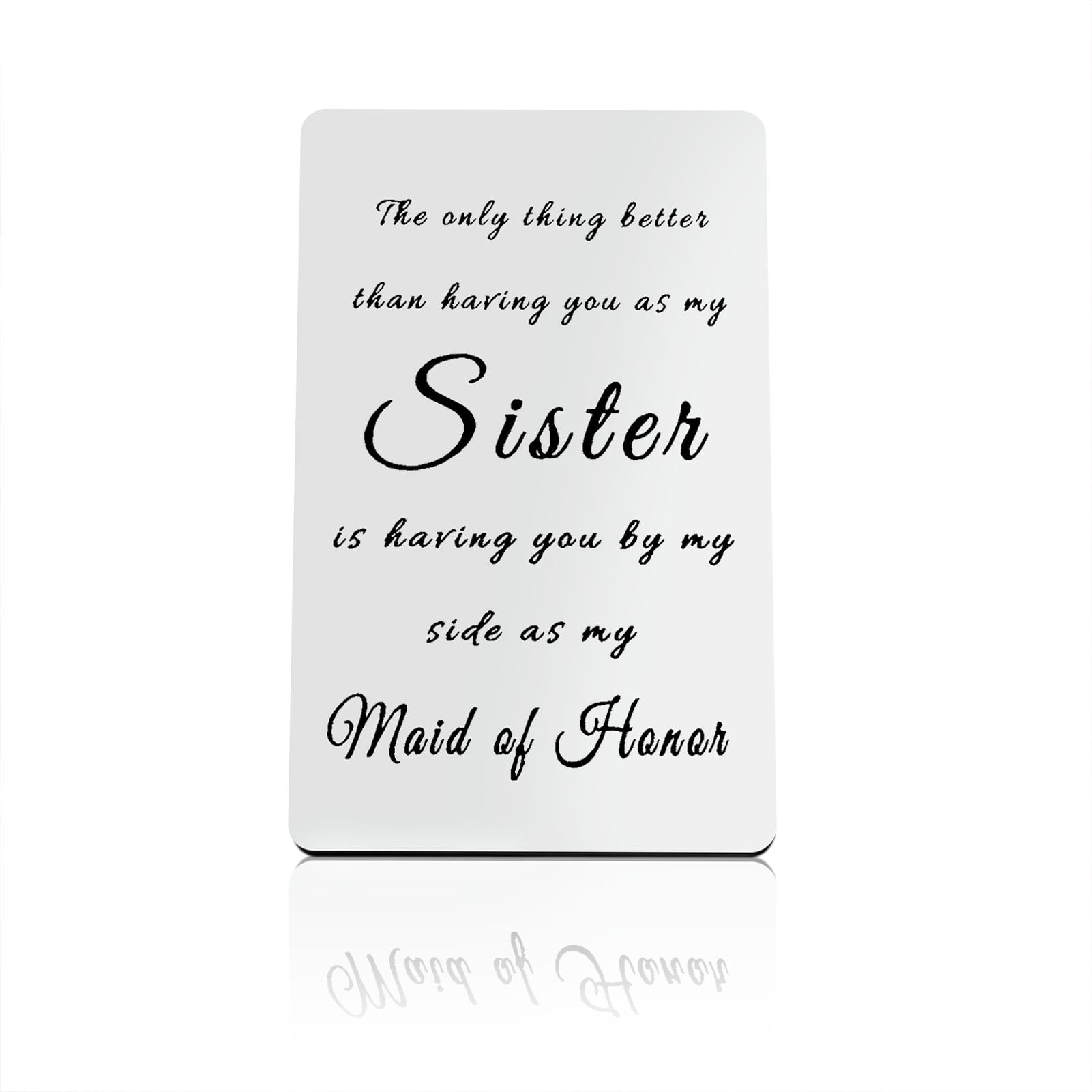 Bridesmaid Gift Maid of Honor Metal Wallet Card Gifts Wedding Gifts for