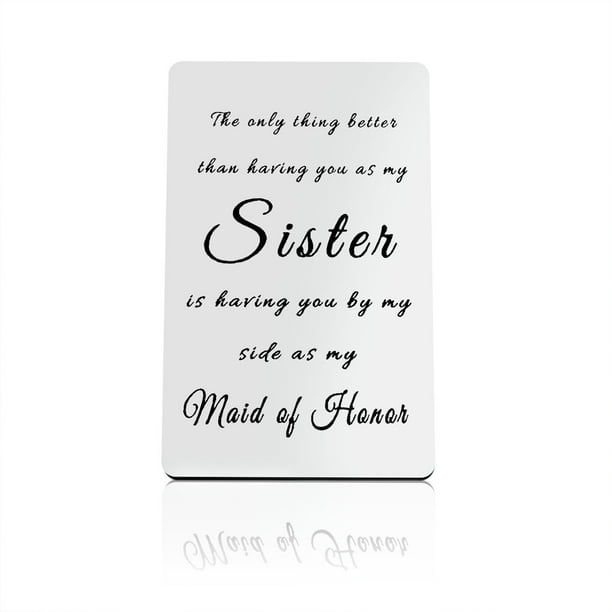 Bridesmaid Gift Maid of Honor Metal Wallet Card Gifts Wedding Gifts for