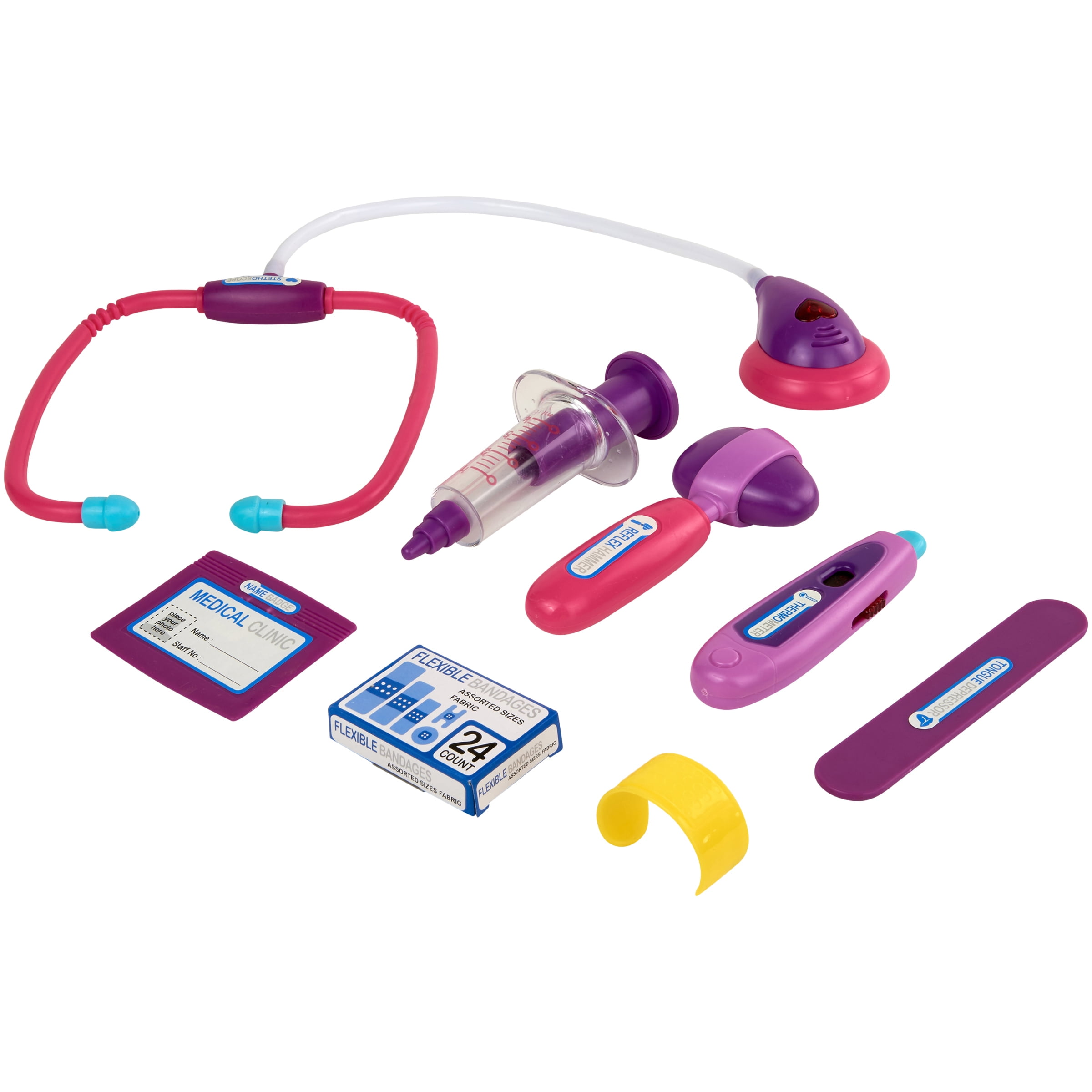 Kid Connection Doctor Play Set with Stethoscope, Multiple Colors, 8