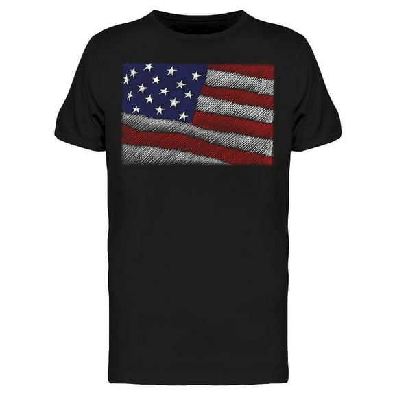 American Flag, Poster T-Shirt Men -Image by Shutterstock, Male XX-Large