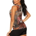 thumbnail image 3 of Logiee Adorable Kitten In Kimono Print Women's Workout Tank Top, Dry Fit Summer Tank Top,Gym Yoga Workout Sports Tee,Sleeveless Athletic Shirts-Small, 3 of 7