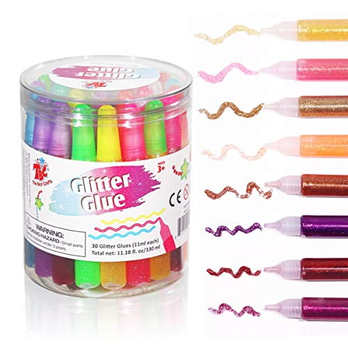 TBC The Best Crafts 30-Count Washable Glitter Glue Pack(330ml), Non-Toxic Sparkle  Glitter Glue Pens for Kids, Glitter Writing Glue Pens for Arts and Crafts  Projects, Classroom Posters, Art S - Walmart.com
