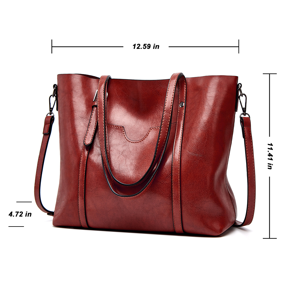Sexy Dance Tote Bags for Women Vintage Leather Purses and Handbags Ladies Work Office Daily Shoulder Crossbody Bag,Claret - image 5 of 5