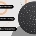thumbnail image 4 of SHIQI-Rained Waterfall Shower Head 12-inch Stainless Steel Overhead Showerhead High Flow 2.5 GPM with Adjustable Swivel Angle Matte Black SH003MB-D12, 4 of 4