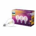 thumbnail image 1 of Philips LED Ultra Definition 40W Globe (G25) Soft White WarmGlow Glass Clear (3-pack), 1 of 6