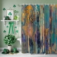 thumbnail image 3 of Shower Curtain, Forest Branches Vintage Oil Painting Art Waterproof Shower Curtain Set with Hooks for Bathroom Showers,Stalls and Bathtubs,36x72In Abstract Geometric Art, 3 of 9