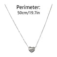 thumbnail image 3 of Wentin Reduced Necklaces & Pendants 925 Sterling Silver Love Necklace Female Minority Design Sense Of Light Luxury Gentle Heart Clavicle Chain, 3 of 9