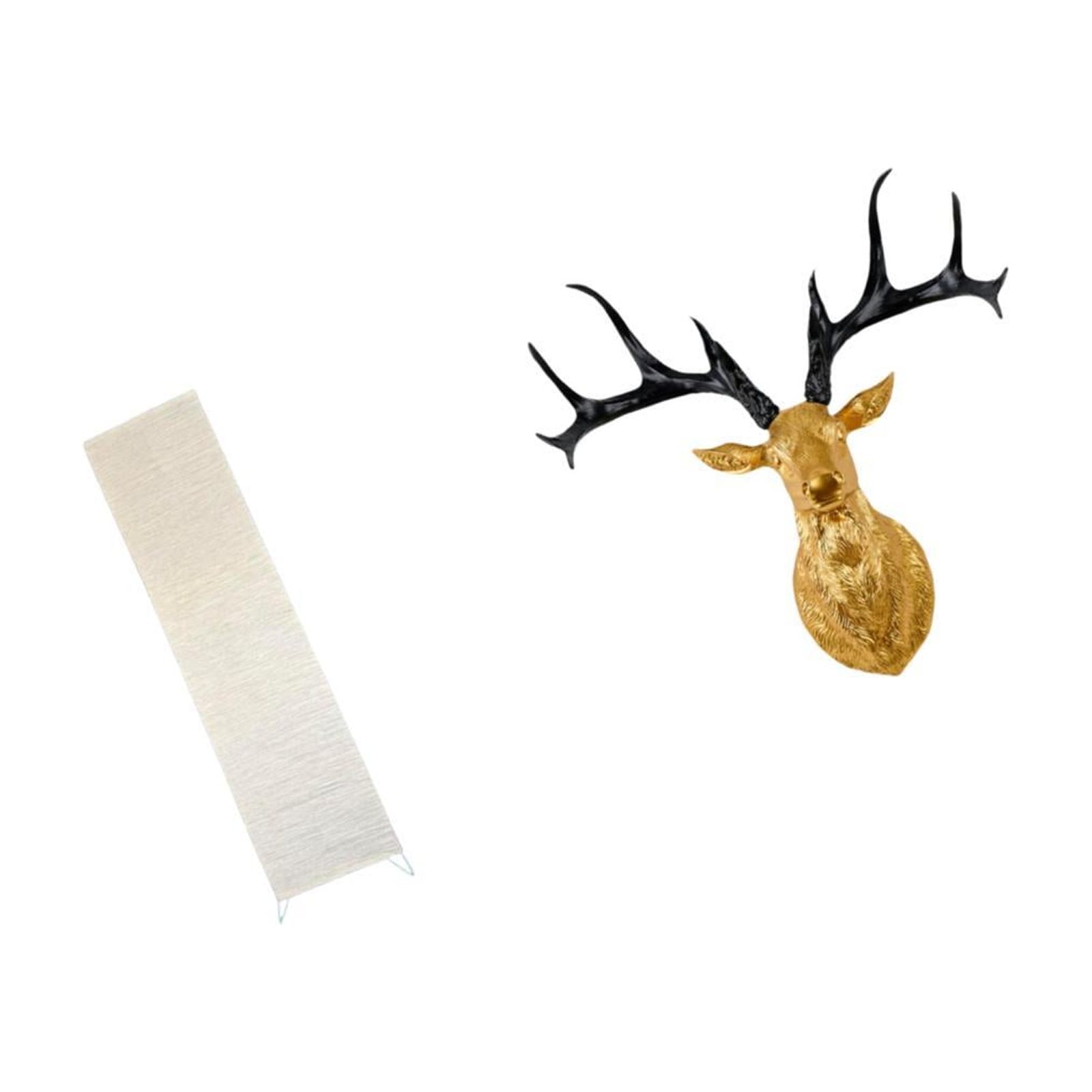 CarpNettore Deer Floor Lamp Shade for Living Room Decor with Boho Resin Head Sculpture Artistic Standing Light Cover for Home Office