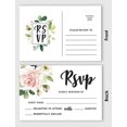 thumbnail image 3 of Inkdotpot 50 Blank RSVP Cards,RSVP Postcards No Envelopes Needed,Floral Print Response Card,RSVP For Wedding,Baby Shower,Bridal Shower, 3 of 5