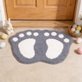 thumbnail image 2 of Costeam Easter Footprint Door Mat, Flocked Absorbent Rug for Front Door, 2 of 6