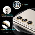 thumbnail image 3 of Dteck for Samsung Galaxy Z Fold4 5G Camera Lens Protector, 9H Tempered Glass Camera Cover Screen Protector Metal Individual Ring for Samsung Fold4 5G 2022 Release, Gold, 3 of 6