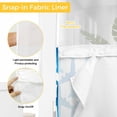 thumbnail image 6 of Art Aircraft No Hook Shower Curtain with Snap in Liner Blue Gradient Cartoon Airplane Watercolor Retro Waterproof Bathroom Shower Curtain with See Through Top Window for Bathtub 72" x 72", 6 of 9