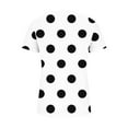 thumbnail image 4 of QATAINLAV Womens Summer Shirts 2025 Fashion Polka Dot Print Tees Shirt Oversized Loose Fit Short Sleeve Henley Shirts Casual Vacation Beach Tops White M Limited Time Sale, 4 of 6