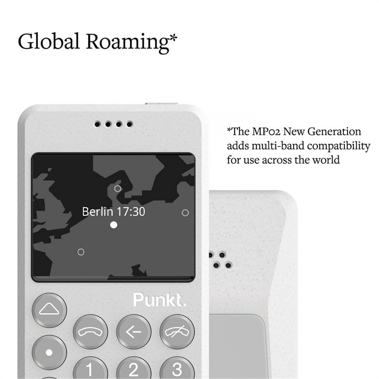 Punkt. MP02 Minimalist 4G LTE Cell Phone AT&T/T-Mobile Nano-SIM