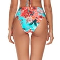 thumbnail image 6 of RELLECIGA Women's Strappy Crossing High Cut High Waisted Bikini Bottom, 6 of 6