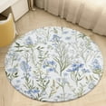 thumbnail image 4 of Floral Colorful Flower Washable Round Rug -Circle Area Rugs for Nursery Bedroom, Vintage Non Slip Non Shedding Low Pile Carpet for Living Room Coffee Table Entryway, 4 of 6