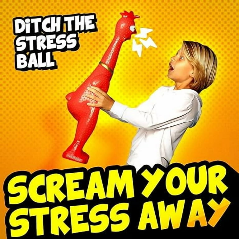 Screaming Chicken Pet Toy, Knijpkip Speelgoed Stress Relief Hond Kauwspeeltje Geel Volwassen Veiligheid voor Thuis (M