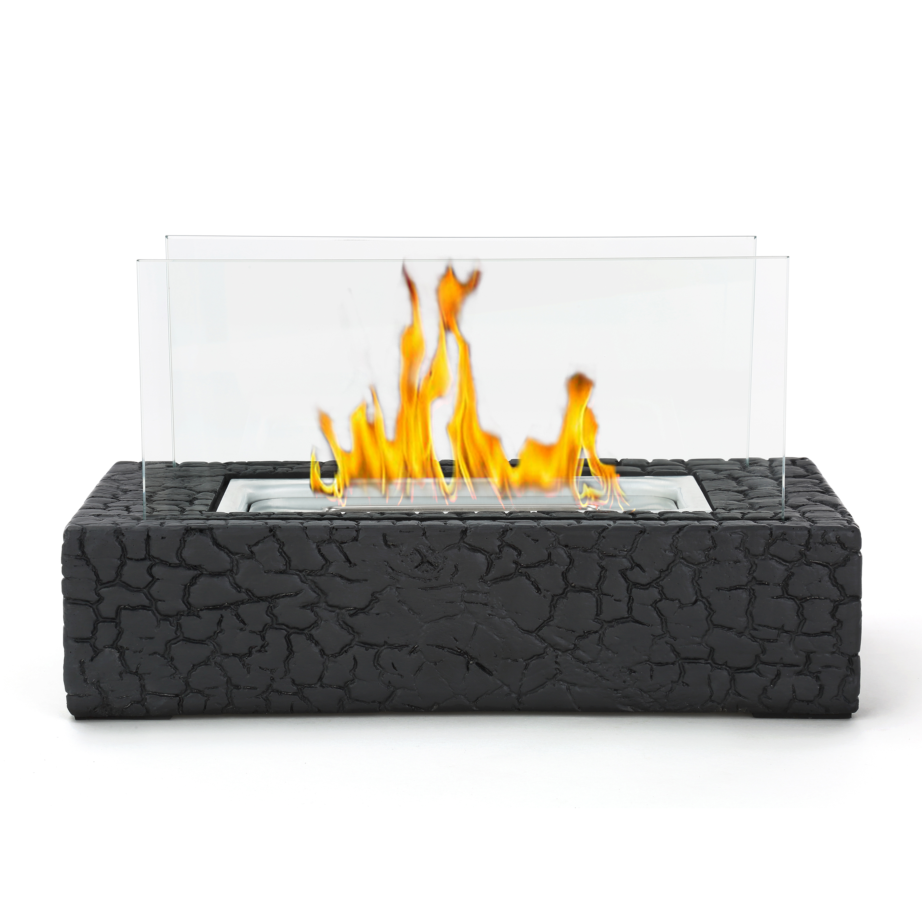 LIMOR Indoor Tabletop Fire Pit - Mini Table Top Firepit with Extinguishing  Cover is Bio Ethanol Fireplace Home Decor and Outdoor Portable Table Top