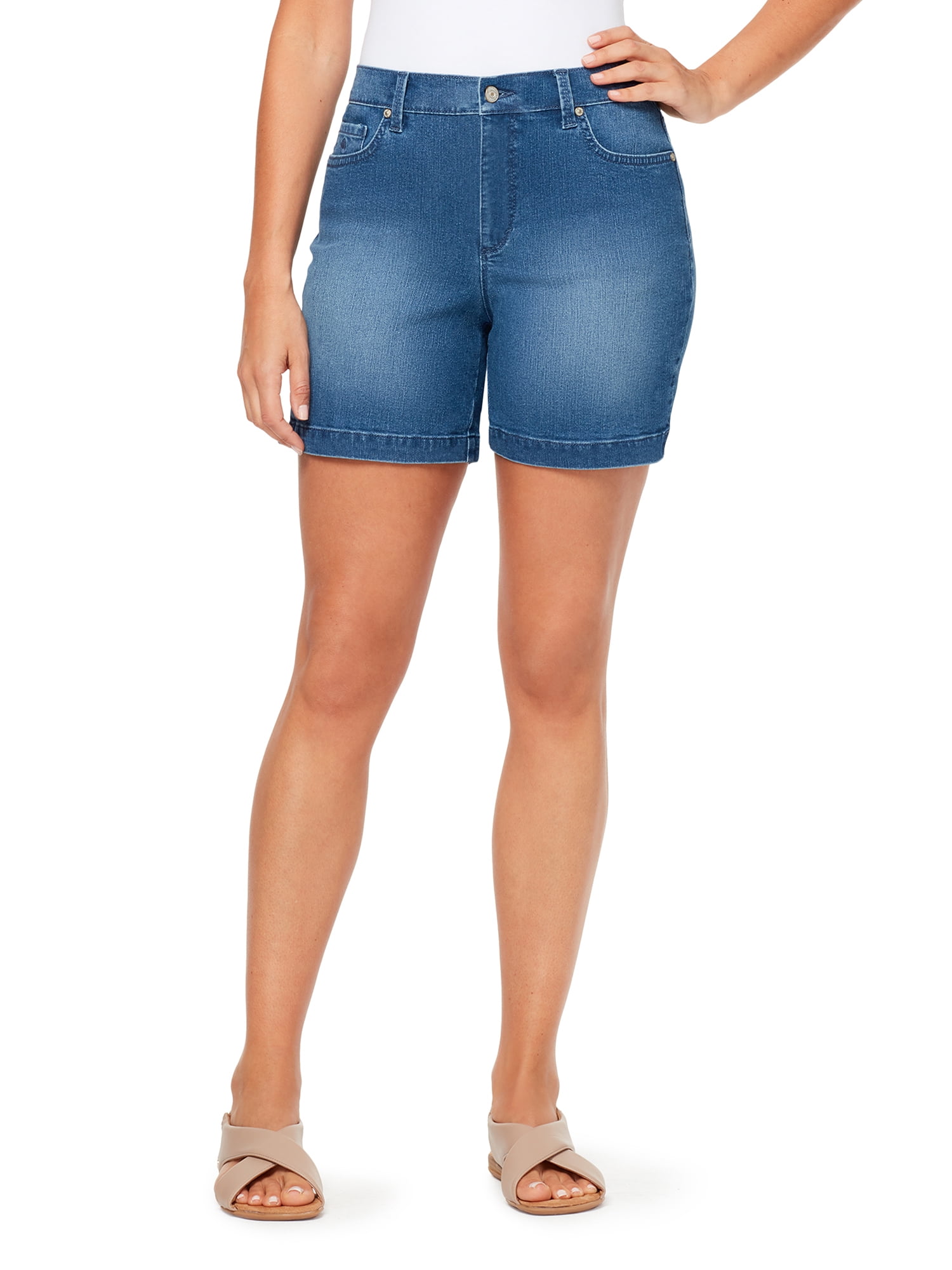 Gloria vanderbilt all around slimming effect jean shorts Clearance