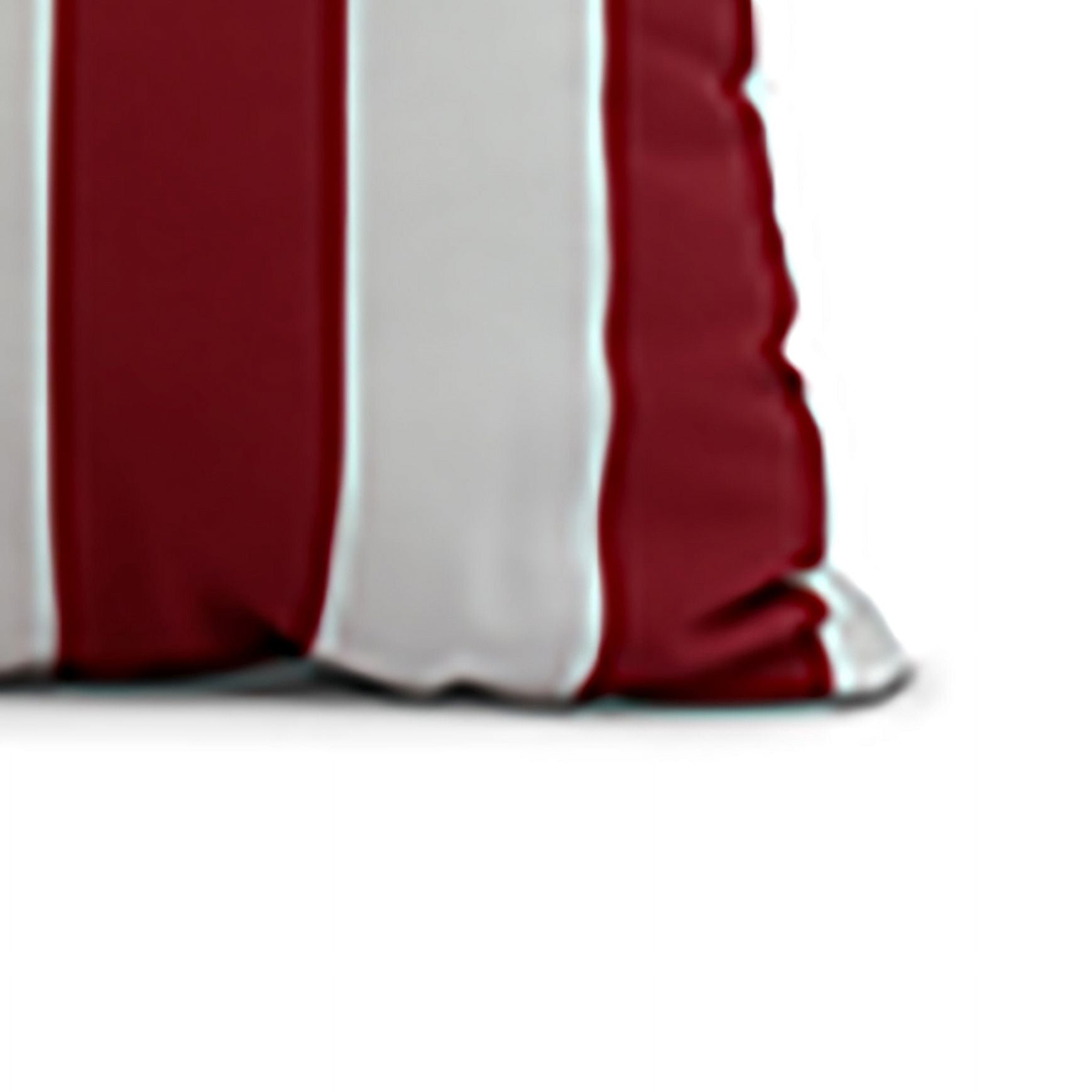 Simply Daisy, 20" x 20" Rugby Stripe, Stripe Print Outdoor Pillow, Red