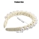 thumbnail image 4 of diadema con cinta trenzada de perlas sintéticas, diadema de moda para mujer, beige, 0,79 pulgadas de ancho, 4 of 7