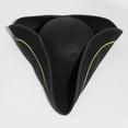 thumbnail image 4 of Jiibva Pirate Hat for Adult, Colonial Style Tricorn Hat, Pirate Cap Fancy Dress Medieval Accessory Captain Props for Pirate Theme Party Halloween Paryt, 4 of 7