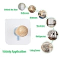 thumbnail image 3 of Fiudx Ganchos de Madera Autoadhesivos para Pared, Fáciles de Instalar, Sin Necesidad de Taladrar, Resistentes, Ideales para Sombreros, Abrigos, Llaves o Bolsos, Paquete de 4, 5,8 X 5,8 Cm., 3 of 6
