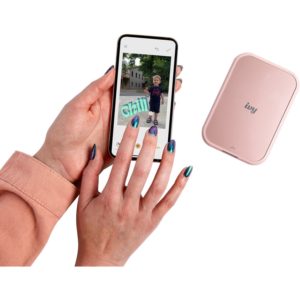 Canon IVY 2 Mini Photo Printer Pink, Bluetooth Portable, ZINK Paper 50 Sheets (International Model)