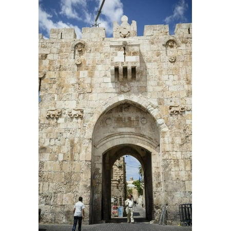 The Lions Gate in the Old City, UNESCO World Heritage Site, Jerusalem, Israel, Middle East Print Wall Art By Yadid