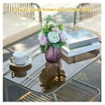 thumbnail image 4 of 4 Pieces Patio Furniture Set, Wicker Outdoor Conversation Set, All-Weather Rattan Bistro Set with Loveseat Set, Glass Side Table and Cushions for Backyard, Balcony, Deck - Beige, 4 of 7