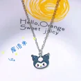 thumbnail image 1 of 10 piezas Kawai Sanrio Cinnamoroll Melody Kuromi estudiante Bijou collar clavícula cadena ajustable colgante accesorios niñas juguete regalo, 1 of 6