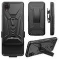 thumbnail image 3 of Compatible for Alcatel TCL A3 Case / TCL A30 / TCL ION Z Case with Holster Belt Clip Hybrid Shockproof Protective Phone Cover with Kickstand - Black, 3 of 7