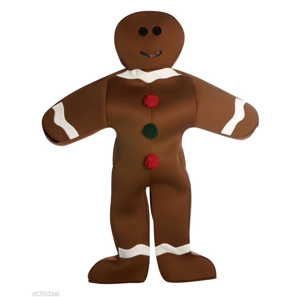 Gingerbread Man Adult Halloween Costume One Size