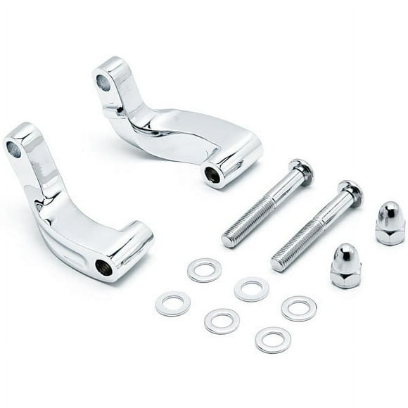 Krator Chrome Mirror Relocation Extension Adapter Kit Compatible with Harley Davidson Breakout FXSB 2013-2014