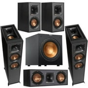 Reference 5.1 Home Theater System with 2x R-625FA Dolby Atmos Floorstanding Speaker, R-12SW 12" 400W Powered Subwoofer, R-52C Two-Way Center Channel, R-41M Bookshelf Speakers (Pair), Black