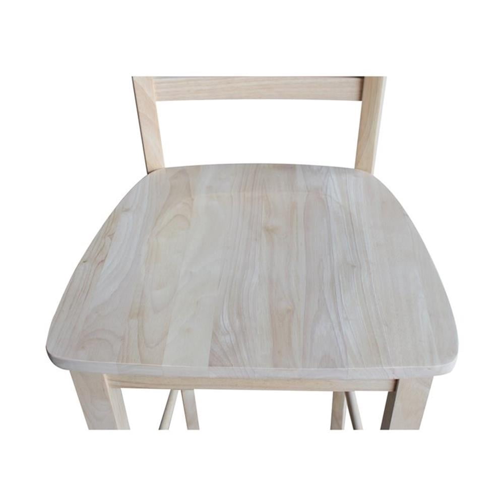 International Concepts S-403 Madrid Barheight Stool, 30", Ready To Finish