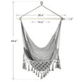 thumbnail image 4 of Bathonly Outside Handwoven Cotton Rope Hammock Chair with Metal Spreader Bar, Boho Hanging Chair., 4 of 8