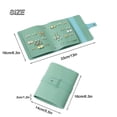 thumbnail image 4 of Portable Pu Leather Travel Jewelry Organizer Case,Earring Holder Organizer (Pink+Green), 4 of 7