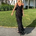 thumbnail image 5 of DailyTrove Women's Strapless Maxi Dress-Floor-Length-Chiffon-For Formal Event-Dual Red & Black Styles, 5 of 6