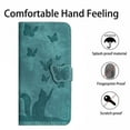 thumbnail image 6 of ELEHOLD for iPhone 11 Pro Wallet Case, Embossed Butterfly Cute Cat Soft PU Leather Folio Flip Shockproof Protective Credit Card Slots Holder Cover for iPhone 11 Pro,Green, 6 of 6