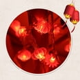 thumbnail image 4 of Red Chinese Lantern String Lights LED Light Beads Waterproof New Year Lantern with PVC Shell for Courtyards Without Tassel 6meter/19.7ft 40 Light, 4 of 8