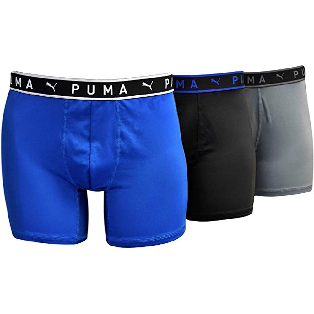 PUMA PUMA MEN'S 3 PACK BOXER BRIEF 5002 BLUE GREY XLARGE