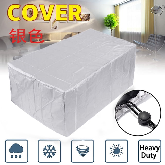 Tela Oxford 210D para jardín al aire libre, cubierta impermeable a prueba de polvo, cubierta para muebles de mesa de jardín, punto negro