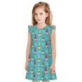 thumbnail image 1 of Balery Gnomes Holding Fruits Camisón de princesa para niñas, pijama de algodón con mangas abullonadas, suave y bonito.-Small, 1 of 6
