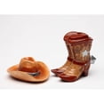 thumbnail image 3 of Hand Painted Ceramic Cowboy Hat Boots Salt Pepper Shakers Western, 3 of 3