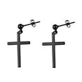 thumbnail image 1 of 1 Par de Colgantes en apariencia de Cruz Pernos Prisioneros Pendientes de Botón de material acero Inoxidable para Pendientes Dangler Yuyangstore Aretes de Crucifijo, 1 of 7